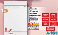 FLAVEL 5 PROGRAMLI BULAŞIK MAKİNESİ
